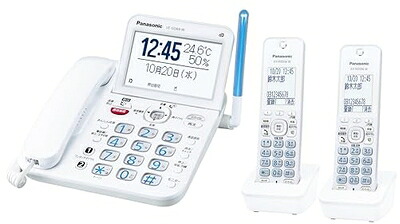 【中古】 【目覚ましい 防犯 電話 とき勧める品】 パナソニック コードレス電話 VE-GD69DW-W 子機2台 見分かりやすい液晶画面付き添い人 小にくらしい押しとどめる役立つこと 白いこと VE-GD69DW-W