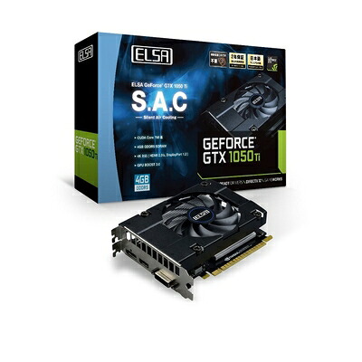 【中古】 ELSA GeForce GTX 1050Ti 4GB S.A.C グラフィックスボード VD6215 GD1050-4GERST