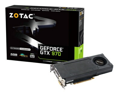 【中古】 ZOTAC GeForce GTX 970 BLOW グラフィクスゲーム盤 VD5517 ZTGTX97-4GD5BLW01 グラフィックボード-PCパーツ