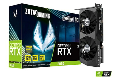 【中古】 ZOTAC GAMING GeForce RTX 3060 Twin Edge OC グラフィックスカード 12GB GDDR6
