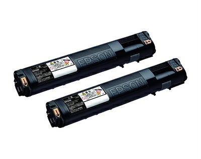 【中古】 EPSON ET薬莢 LPC3T21KP M大きさ 黒いこと2本 6,200ペイジ×2 LP-S5300/M5300続きもの用