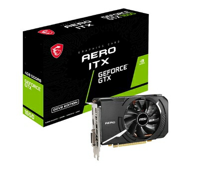 【中古】 MSI GeForce GTX 1650 D6 AERO ITX OCV2 グラフィックスボード VD7633