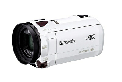 【中古】 パナソニック 4K ビデオカメラ VX985M 64GB あとから補正 ホワイト HC-VX985M-W