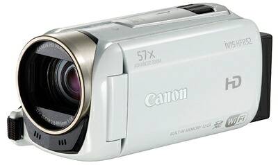 【中古】 Canon デジタルテレビカメラ iVIS HF R52 白いこと 光学32倍望遠レンズ IVISHFR52WH