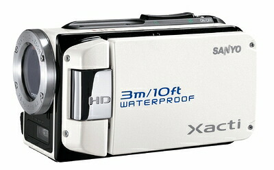 【中古】 SANYO ハイビジョン 防水デジタルムービーカメラ Xacti (ザクティ) DMX-WH1 ホワイト DMX-WH1(W)｜ベアホームズ