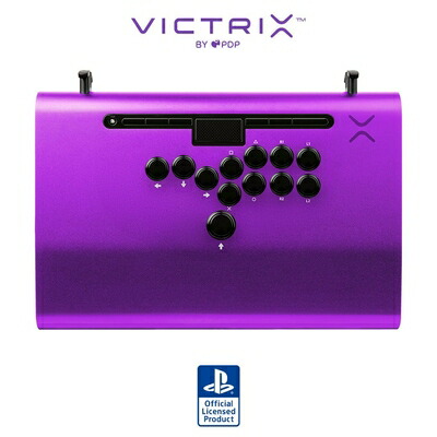 【新古品】 【SONYオフィシャルライセンス商品】Victrix レバーレス アケコン Victrix by PDP Pro FS-12 Arcade Fight Stick for PlayStation 5 - Purple, ビクトリクス レバーレス アーケードファイトスティック PS5 パープル