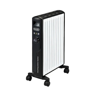 【中古】 De’Longhi (デロンギ) マルチダイナミックヒーター MDHS15-BK 明かり暖房器 皆無風暖房装置 静音 境界線の外側体温約60℃ エコ流行り物 チャイルド鍵を掛ける [10-13畳] [ピュアホワイト×つや消し黒いこと] デロンギファミリー書きとどめるで5年