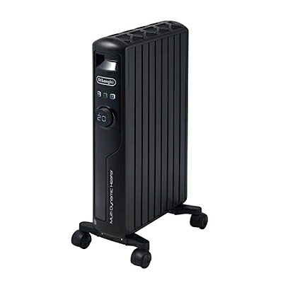 【中古】 De'Longhi (デロンギ) マルチダイナミックヒーター MDHS12-PB 電気ヒーター ゼロ風暖房 静音 満足度No.1シリーズ 表面温度約60℃ エコモード チャイルドロック [8-10畳] [マットブラック] デロンギファミリー登録で5年