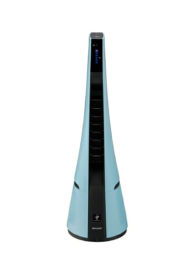 【中古】 SHARP プラズマクラスター積み上げる スリムイオンファン 青碧系 PF-HTC1-A