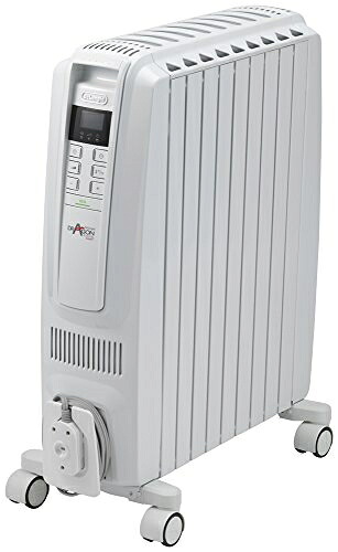 【中古】 デロンギ(DeLonghi) ドラゴンデジタル スマート オイルヒーター ピュアホワイト + ホワイトX字型フィン9枚 10～13畳用 QSD0915-WH