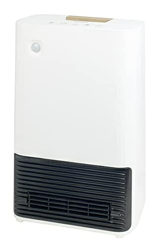 【中古】 [山善] 大風量 セラミックファンヒーター セラミックヒーター 人感センサー 省エネ タイマー付き 温風2段階切替 チャイルドロック機能 足元 トイレ 脱衣所 ホワイト DSF-S12(W)