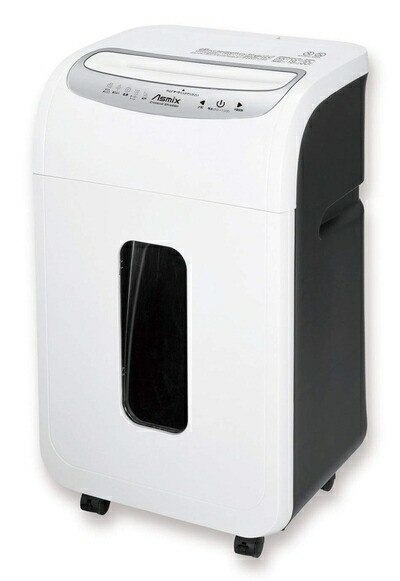 【中古】 アスカ 静音シュレッダー 業務用 細断枚数26枚 S69 連続使用30分 クロスカット ホッチキス対応 クリーニング機能 ダストボックス30L A4/660枚収容 ホワイト｜ベアホームズ