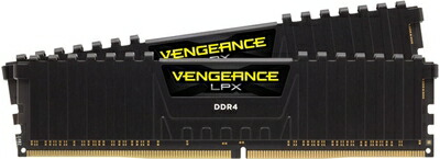 【中古】 CORSAIR DDR4-3200MHz デスクトップPC用 メモリ Vengeance LPX シリーズ 64GB [32GB × 2枚] CMK64GX4M2E3200C16 ブラック