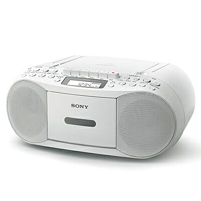 【中古】 ソニー AUX CDラジカセ レコーダー CFD-S70 : FM/AM/ワイドFM対応 録音可能 ホワイト CFD-S70 W｜ベアホームズ
