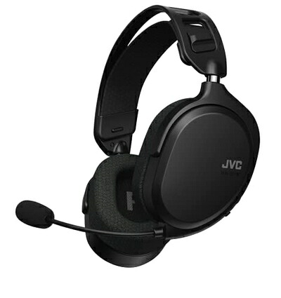 【中古】 JVCケンウッド GG-01W ゲーミングヘッドセット ワイヤレス対応 本体質量約209g軽量ボディ ブラック