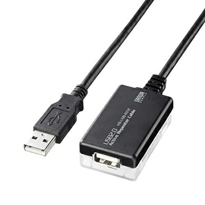 【中古】 サンワサプライ 12m延長USB2.0アクティブリピーターケーブル Aオス-Aメス KB-USB-R212