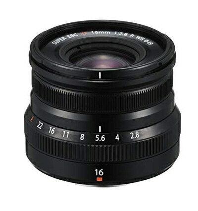【中古】 富士フイルム(FUJIFILM) X 交換レンズ フジノン 単焦点 広角 コンパクト 16mm F2.8 防塵防滴耐低温 絞りリング ブラック F XF16MMF2.8 R WR B
