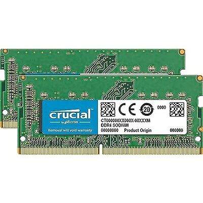 【中古】 Crucial ノートPC用増設メモリ 32GB(16GBx2枚) DDR4 3200MT/s(PC4-25600) CL22 SODIMM 260pin CT2K16G4SFRA32A