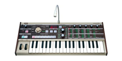 【中古】 KORG アナログ モデリング シンセサイザー ボコーダー microKORG マイクロコルグ コンパクト 電池駆動可 37鍵 アダプター マイク付属