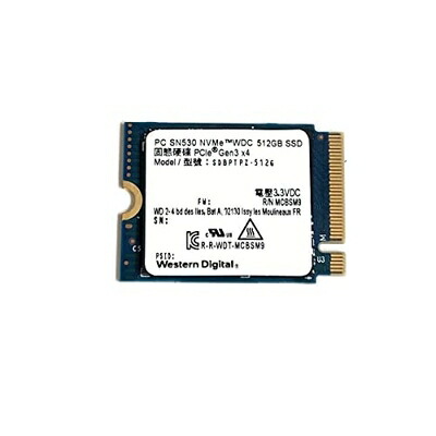 【中古】 Western Digital (ウエスタンデジタル) 512GB SSD PC SN530 M.2 2230 30mm PCIe Gen3 x4 NVMe SDBPTPZ-512G ソリッドステートドライブ Dell HP Lenovo ノートパソコン デスクトップ Ultrabook Surface用
