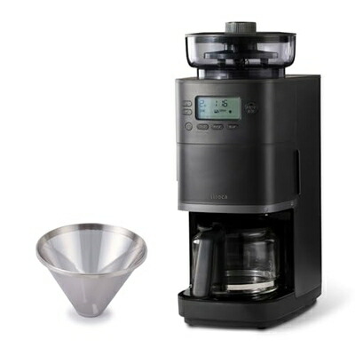 【中古】 シロカ 唐きび式全自動小銃珈琲製造業者 喫茶店ばこPRO [瑠璃サーヴァー/豆・粉相応う/豆・水計量不必要/圧砕機役立つこと/挽き目無座標軸自然調整能力のある/最大限度6杯/タイマー取っておく役立つこと/コップ身をもって抽き出し/ステンレス鋼ろ波器付き添い人] コマーシャル-6C261(K) 黒いこと