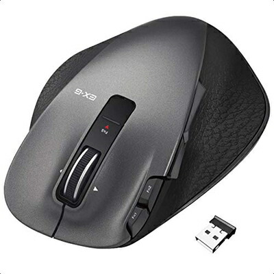 【中古】 エレコム 二十日鼠 無線電話 (受信システム嘱する) L大きさ 8名取り草 レーザ 手持ち部分の極み 黒いこと M-XGL20DLBK