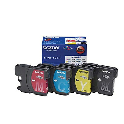 【中古】 ブラザー工業 【brother純正】インクカートリッジ4色パック LC11-4PK 対応型番:MFC-6890CN、MFC-6490CN、MFC-5890CN 他