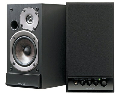 【中古】 ONKYO WAVIO アンプ内蔵スピーカー 15W+15W GX-D90(B) /ブラック｜ベアホームズ