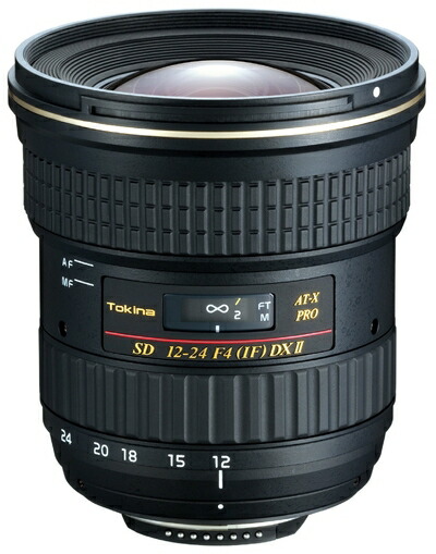 【中古】 Tokina 超広角望遠レンズ AT-X 124 PRO DX II 12-24粍 F4 (IS) ASPHERICAL ニコン用 APS-C相応う