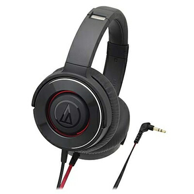 【中古】 オーディオテクニカ SOLID BASS ポータブルヘッドホン 重低音 ブラックレッド ATH-WS550 BRD