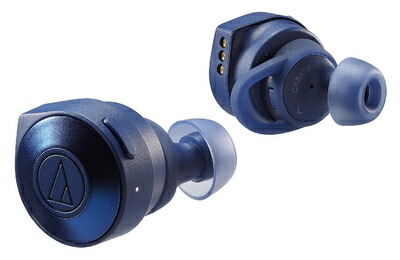 【中古】 オーディオテクニカ ATH-CKS5TW (ワイヤレス イヤホン Bluetooth 対応) 完全ワイヤレスイヤホン / Bluetooth5.0 / 重低音 / 最大約45時間再生 / Qualcomm aptX /通話品質強化 【国内正規品】 ブルー ATH-CKS5TW BL