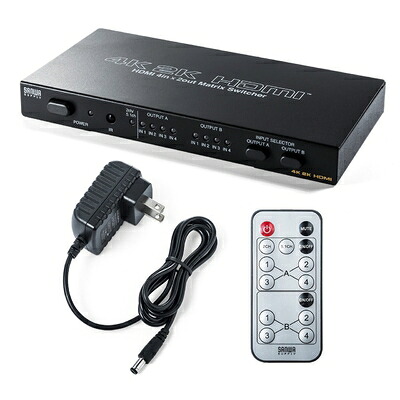 【中古】 サンワダイレクト HDMIうつり変わり器 行列 4K / 30サイクル相応う 4インプット2最終生産物 遠隔操作付き添い人 光 同軸デジタル 最終生産物付き添い人 400-SW027