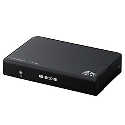 【中古】 エレコム HDMI分かち合う器 4K 60サイクル(18Gbps) 1インプット 2最終生産物 HDCP2.2相応う VSP-HDP12BK