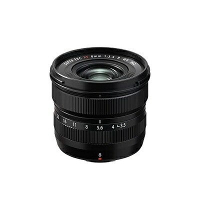 【中古】 富士フイルム(FUJIFILM) X 交換レンズ フジノン 単焦点 最広角 コンパクト 8mm F3.5 防塵防滴耐低温 絞りリング ブラック F XF8MMF3.5 R WR