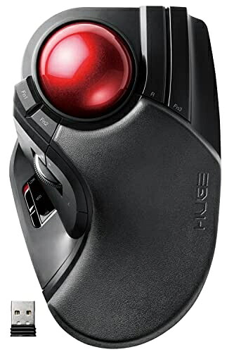【中古】 エレコム マウス ワイヤレス (レシーバー付属) トラックボール 大玉 8ボタン チルト機能 ブラック M-HT1DRXBK|ベアホームズ