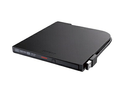 【中古】 BUFFALO BDXL対応 USB2.0用ポータブルブルーレイドライブ スリムタイプ ブラック BRXL-PT6U2V-BKD|ベアホームズ