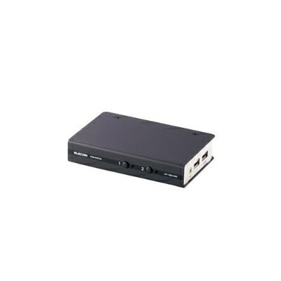 【中古】 エレコム KVM取り替えっこ pcうつり変わり機 USB DVI 金棒引き 2台 KVM-DVHDU2