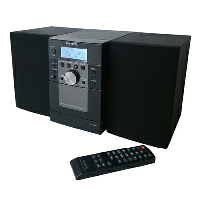 【中古】 WINTECH AM/FMデジタルチューナー(FMワイドバンド対応)搭載CDカセットミニコンポ ブラック リモコン付属 KMC-113｜ベアホームズ