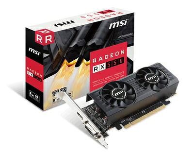 【中古】 MSI AMD RX550 搭載 ロープロファイル対応グラフィックカード [ Radeon RX 550 4GT LP OC ]｜ベアホームズ 12,965円