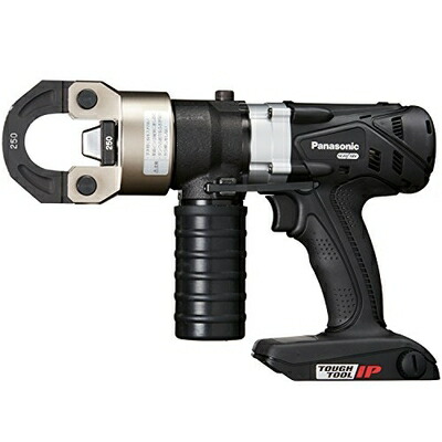 【中古】 パナソニック 申し受ける圧着器 圧着ダイス型仕掛ける (独居室容器に並べる/申し受ける器/差し押さえ別売) デュアル (14.4V/18V相応う) IP56 CV線250粍2圧着 EZ46A4K-B 黒いこと