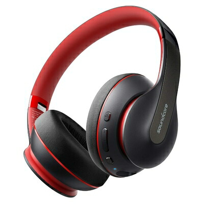 【中古】 Anker Soundcore Life Q10（Bluetooth 5.0 オーバーイヤー型ヘッドホン）【ハイレゾ対応(AUX接続時) / 最大60時間音楽再生 / USB-C充電/マイク内蔵】（ブラック×レッド）