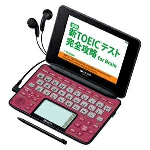 【中古】 読みやすい Brain 手描きパッド積み上げる色つや液晶陰電子字引き 組み入れる模範例 音吐相応う100コンテンツ寄せあつめる 赤いこと系 PW-AC910-R