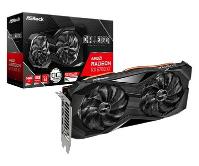 【中古】 ASRock グラフィックゲーム盤 RX 6700 XT Challenger D 12G 積み上げるひな形 【品】 RX6700XT