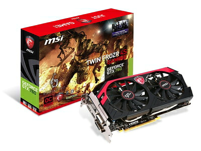 【中古】 MSI グラフィックボード GTX760 チップセット搭載 日本品 VD5076 N760GTX Twin Frozr 4S OC｜ベアホームズ