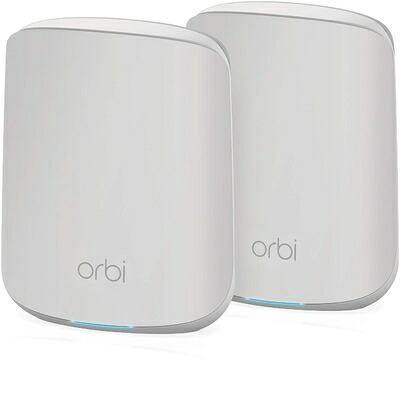 【中古】 [メーカー生産終了品] NETGEAR Orbi メッシュWiFi6 Micro AX1800 2台セット 無線lan ipv6対応 ルーター 11ax 【ipv6対応 (DS-Lite/v6プラス)】 カバー範囲200? RBK352