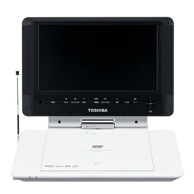 【中古】 TOSHIBA ポータロウ 9V型ワイドポータブルDVDプレーヤー ワンセグ録画対応モデル SD-P93DTW シェルホワイト