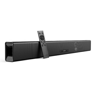 【中古】 Anker Soundcore Infini Bluetooth サウンドバー 2.1ch対応 サブウーファー BassUpテクノロジー リモコン付属 光デジタル・同軸デジタル入力 ブラック|ベアホームズ