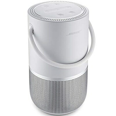 【中古】 Bose Portable Smart Speaker 携帯型 かっこ良い金棒引き Bluetooth, Wi-Fi繋ぎ合わせる マイクロホン付 最大限度12第四次元 生まれ変わり 防滴 11.9 糎 (W) x 19.15 糎 (H) x 10.4 糎 (D) 1.06 kg Amazon Alexa積み上げる ラックスしろがね色