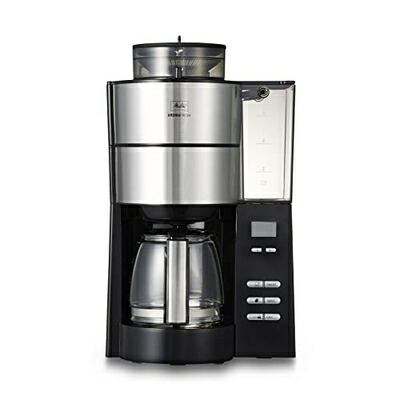 【中古】 メリタミル付き全自動コーヒーメーカーアロマフレッシュサーモ2～6杯用ブラックAFG621-1B