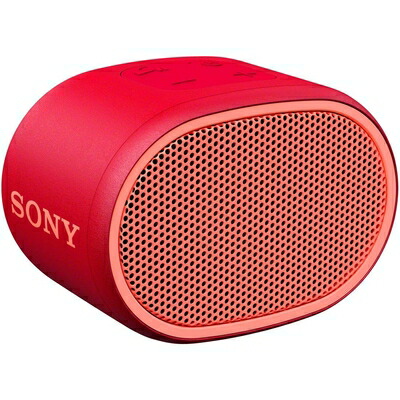 【中古】 ソニー(SONY) ワイヤレスポータブルスピーカー SRS-XB01 R : 防水 Bluetooth スマホなしで操作可能 ストラップ付属 2018年モデル / マイク付き/ レッド
